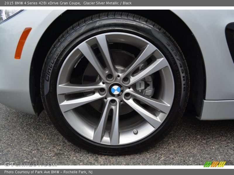 Glacier Silver Metallic / Black 2015 BMW 4 Series 428i xDrive Gran Coupe