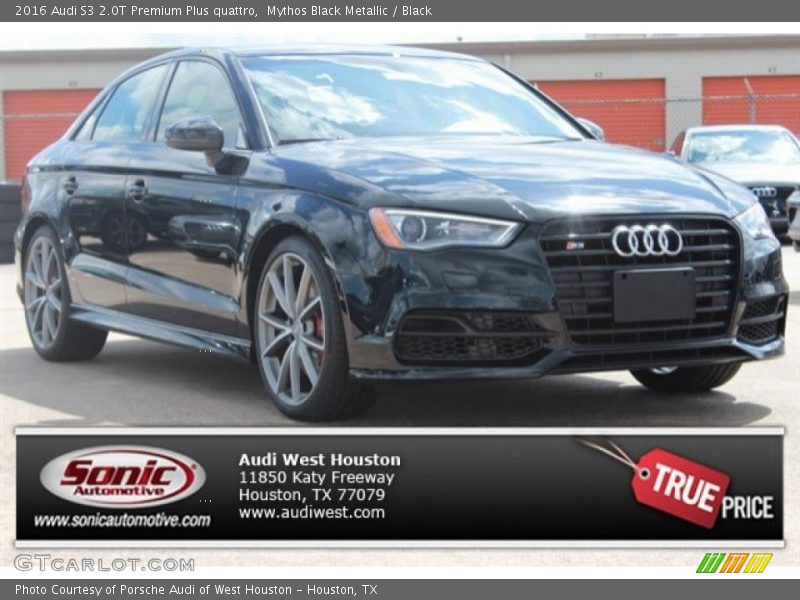 Mythos Black Metallic / Black 2016 Audi S3 2.0T Premium Plus quattro
