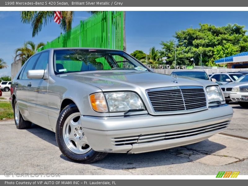 Brilliant Silver Metallic / Grey 1998 Mercedes-Benz S 420 Sedan