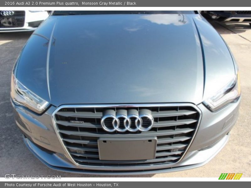 Monsoon Gray Metallic / Black 2016 Audi A3 2.0 Premium Plus quattro