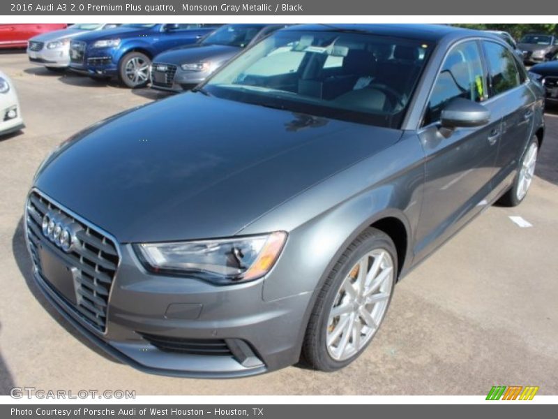 Monsoon Gray Metallic / Black 2016 Audi A3 2.0 Premium Plus quattro