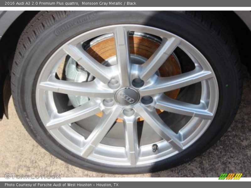 Monsoon Gray Metallic / Black 2016 Audi A3 2.0 Premium Plus quattro