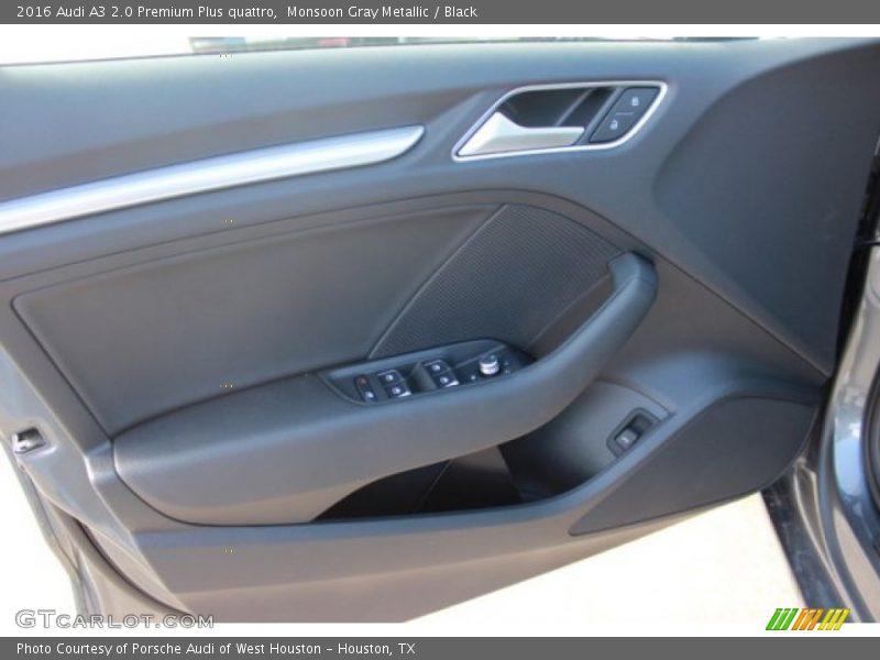 Monsoon Gray Metallic / Black 2016 Audi A3 2.0 Premium Plus quattro
