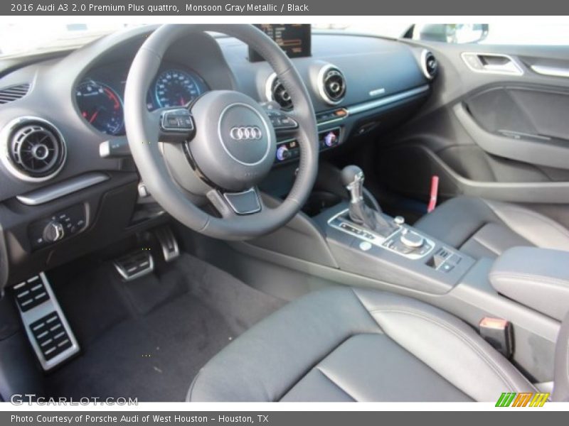 Monsoon Gray Metallic / Black 2016 Audi A3 2.0 Premium Plus quattro