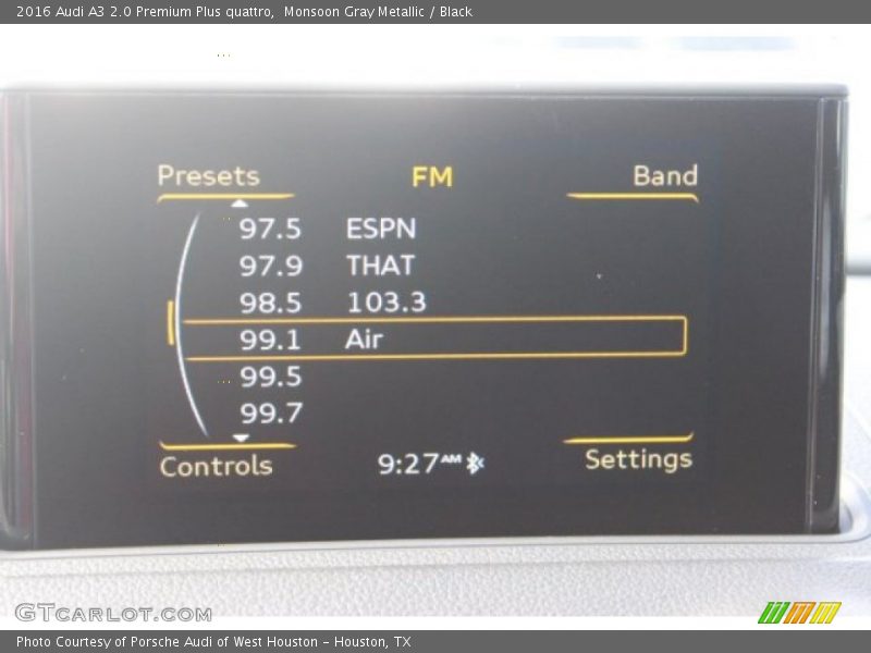 Monsoon Gray Metallic / Black 2016 Audi A3 2.0 Premium Plus quattro