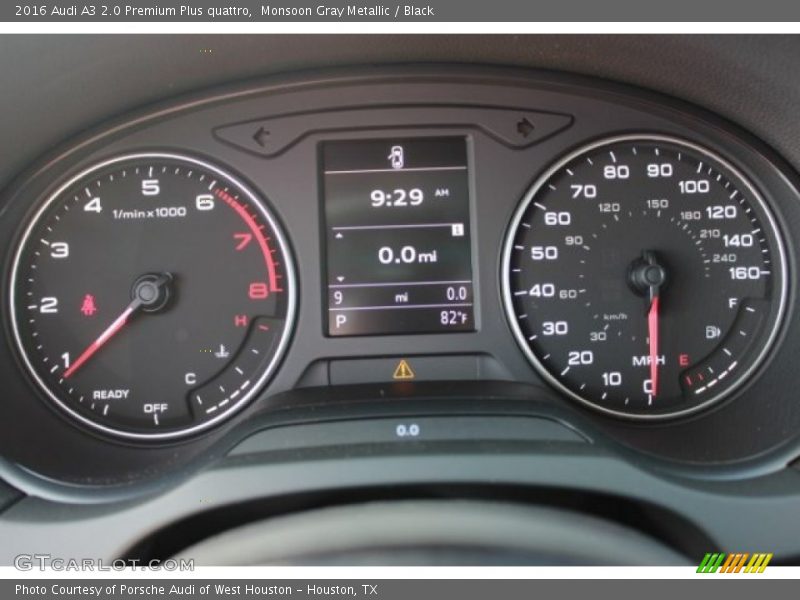 Monsoon Gray Metallic / Black 2016 Audi A3 2.0 Premium Plus quattro