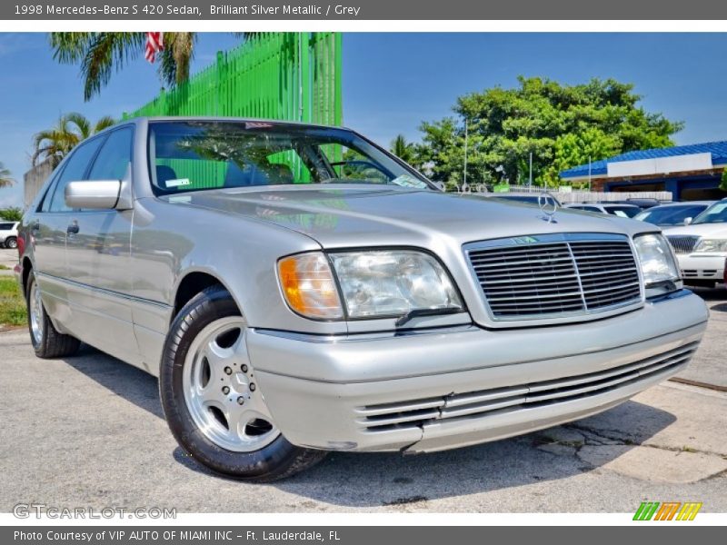 Brilliant Silver Metallic / Grey 1998 Mercedes-Benz S 420 Sedan