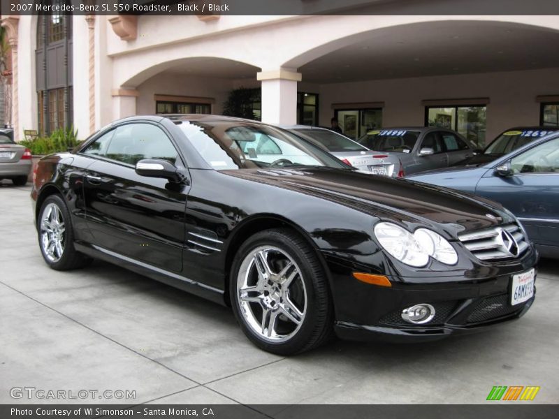 Black / Black 2007 Mercedes-Benz SL 550 Roadster