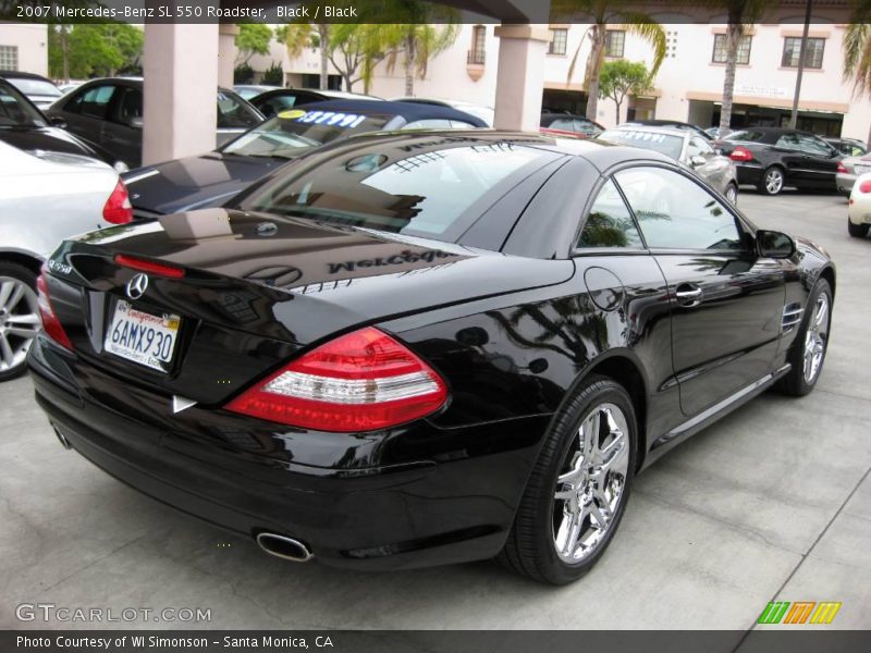 Black / Black 2007 Mercedes-Benz SL 550 Roadster