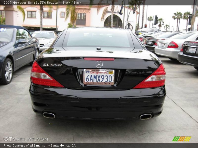 Black / Black 2007 Mercedes-Benz SL 550 Roadster