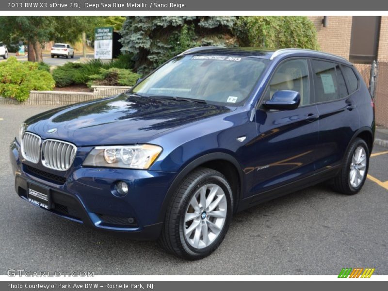 Deep Sea Blue Metallic / Sand Beige 2013 BMW X3 xDrive 28i