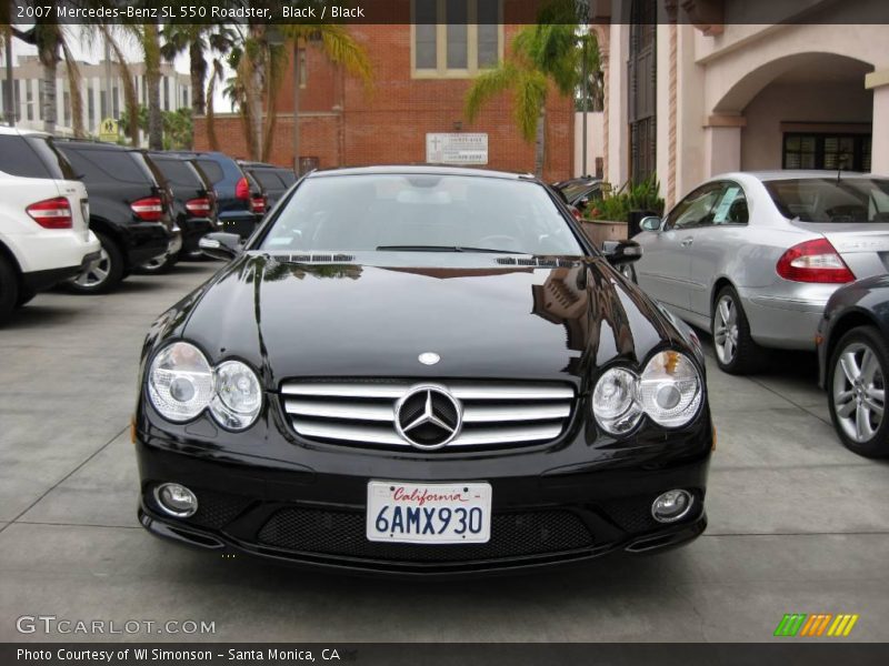 Black / Black 2007 Mercedes-Benz SL 550 Roadster
