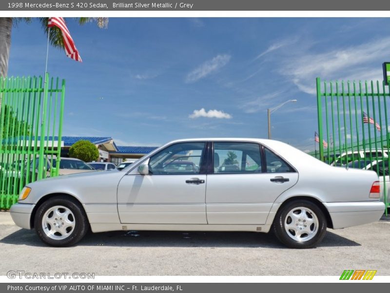 Brilliant Silver Metallic / Grey 1998 Mercedes-Benz S 420 Sedan