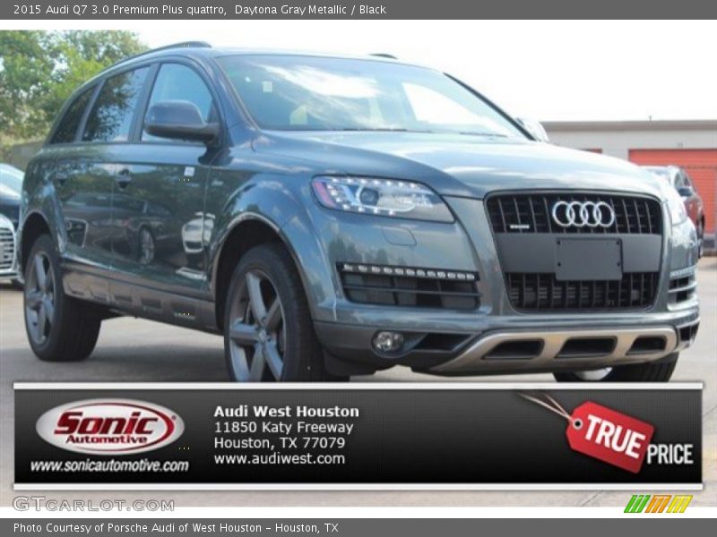 Daytona Gray Metallic / Black 2015 Audi Q7 3.0 Premium Plus quattro