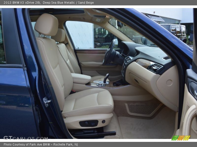 Deep Sea Blue Metallic / Sand Beige 2013 BMW X3 xDrive 28i