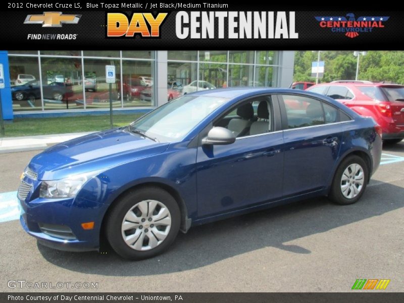 Blue Topaz Metallic / Jet Black/Medium Titanium 2012 Chevrolet Cruze LS