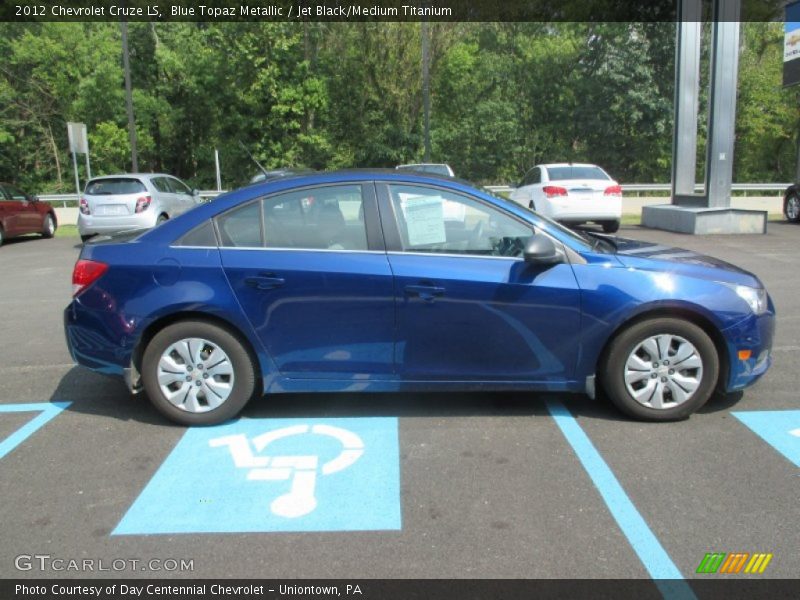 Blue Topaz Metallic / Jet Black/Medium Titanium 2012 Chevrolet Cruze LS