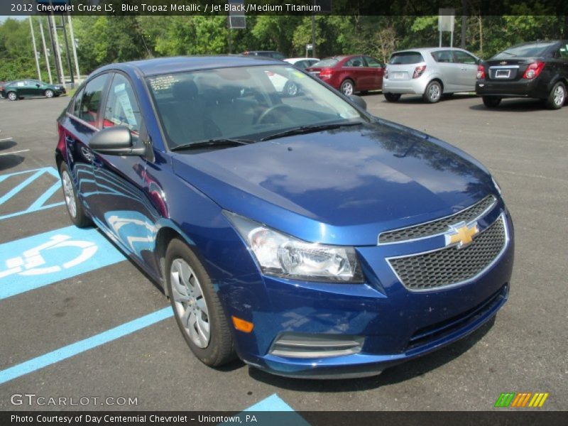 Blue Topaz Metallic / Jet Black/Medium Titanium 2012 Chevrolet Cruze LS