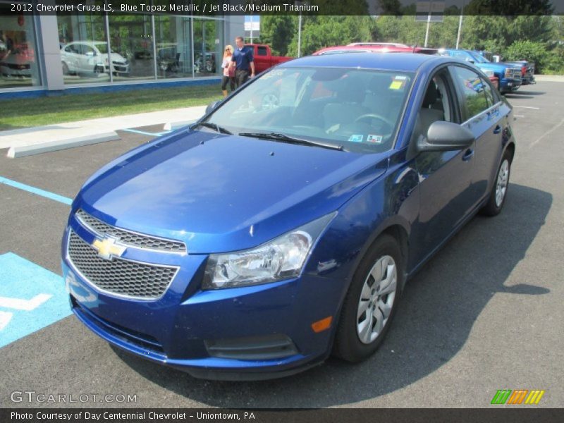 Blue Topaz Metallic / Jet Black/Medium Titanium 2012 Chevrolet Cruze LS