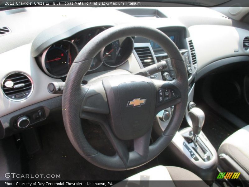 Blue Topaz Metallic / Jet Black/Medium Titanium 2012 Chevrolet Cruze LS