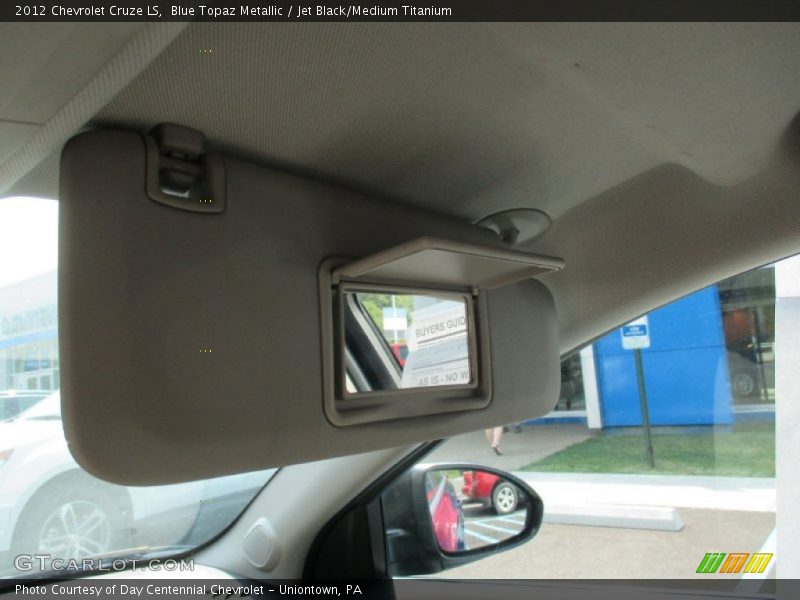 Blue Topaz Metallic / Jet Black/Medium Titanium 2012 Chevrolet Cruze LS
