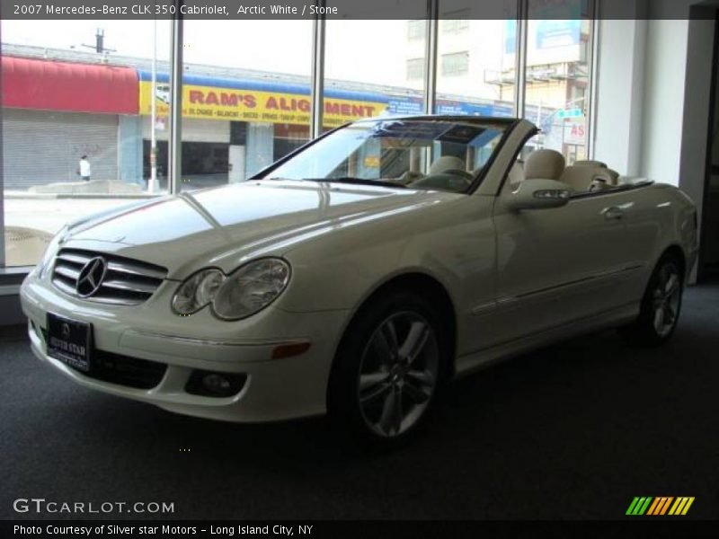 Arctic White / Stone 2007 Mercedes-Benz CLK 350 Cabriolet