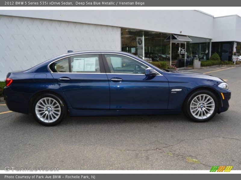 Deep Sea Blue Metallic / Venetian Beige 2012 BMW 5 Series 535i xDrive Sedan