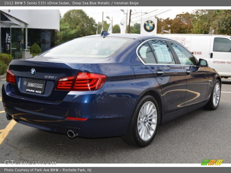 Deep Sea Blue Metallic / Venetian Beige 2012 BMW 5 Series 535i xDrive Sedan