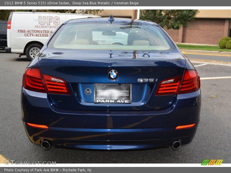 Deep Sea Blue Metallic / Venetian Beige 2012 BMW 5 Series 535i xDrive Sedan