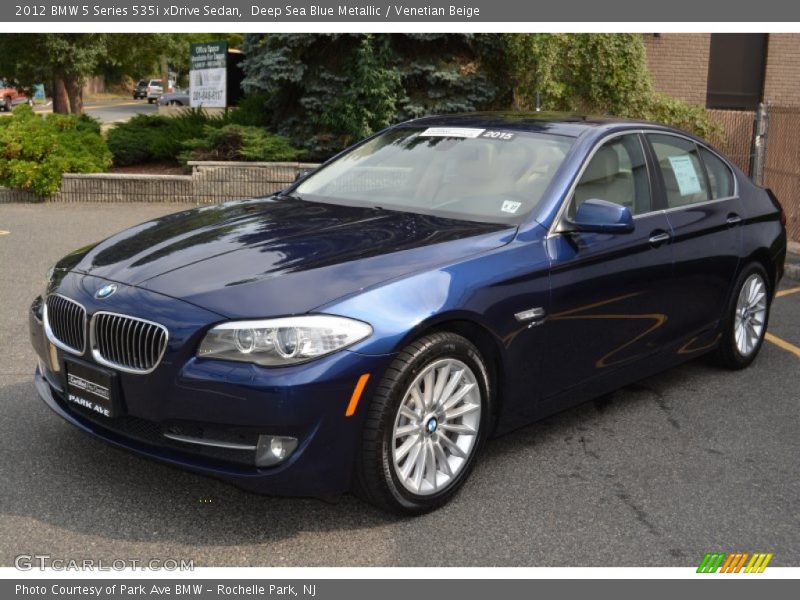 Deep Sea Blue Metallic / Venetian Beige 2012 BMW 5 Series 535i xDrive Sedan
