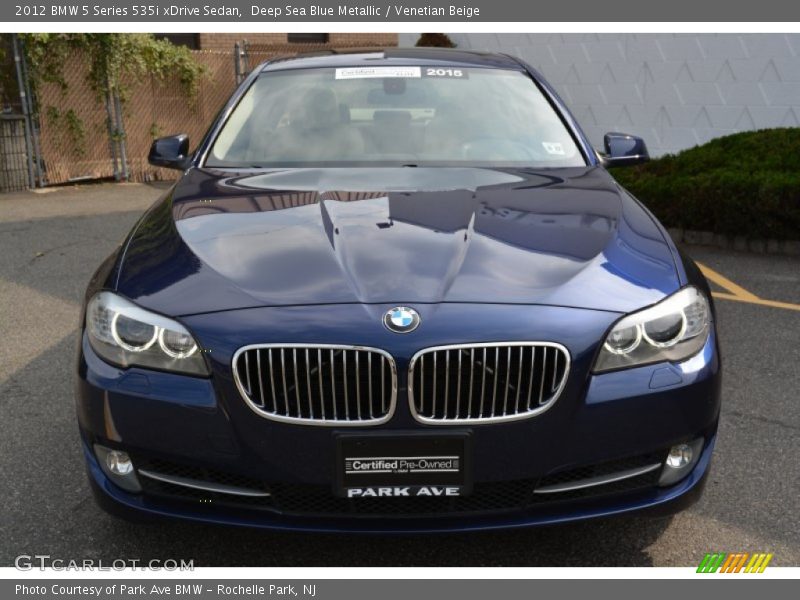 Deep Sea Blue Metallic / Venetian Beige 2012 BMW 5 Series 535i xDrive Sedan
