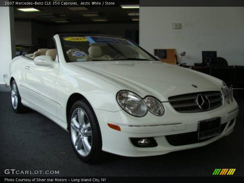 Arctic White / Stone 2007 Mercedes-Benz CLK 350 Cabriolet