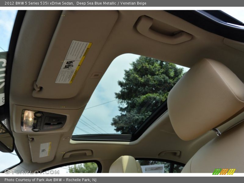 Deep Sea Blue Metallic / Venetian Beige 2012 BMW 5 Series 535i xDrive Sedan