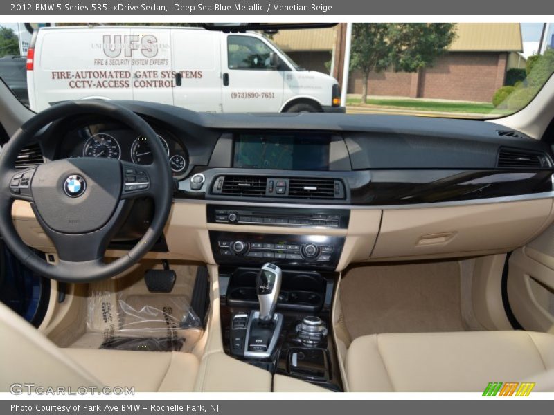 Deep Sea Blue Metallic / Venetian Beige 2012 BMW 5 Series 535i xDrive Sedan