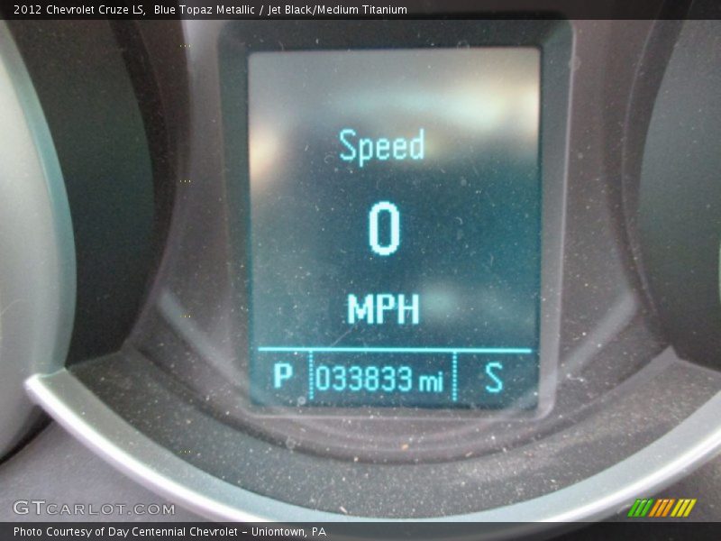Blue Topaz Metallic / Jet Black/Medium Titanium 2012 Chevrolet Cruze LS