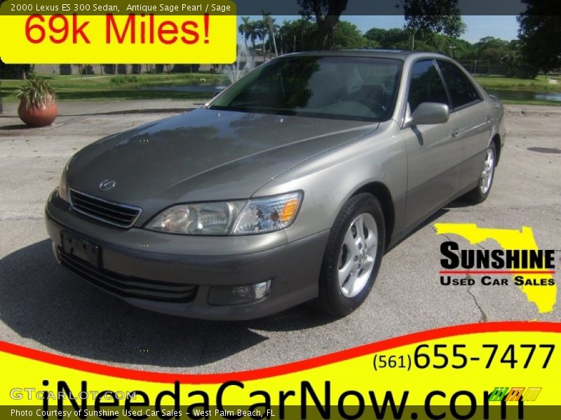 Antique Sage Pearl / Sage 2000 Lexus ES 300 Sedan