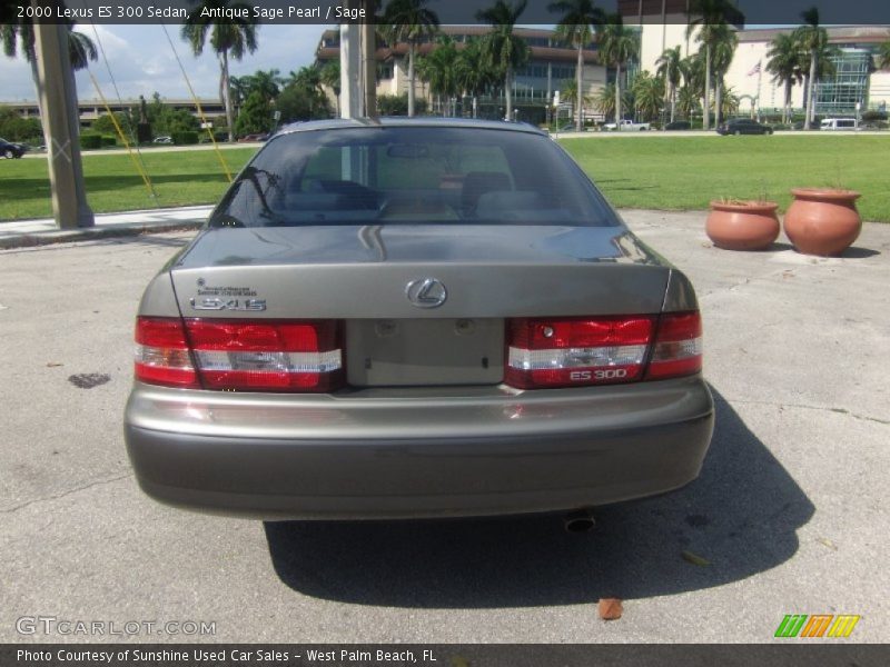 Antique Sage Pearl / Sage 2000 Lexus ES 300 Sedan