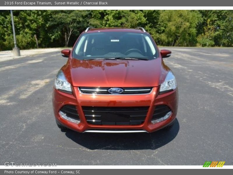 Sunset Metallic / Charcoal Black 2016 Ford Escape Titanium