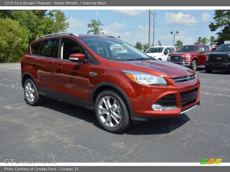 Sunset Metallic / Charcoal Black 2016 Ford Escape Titanium