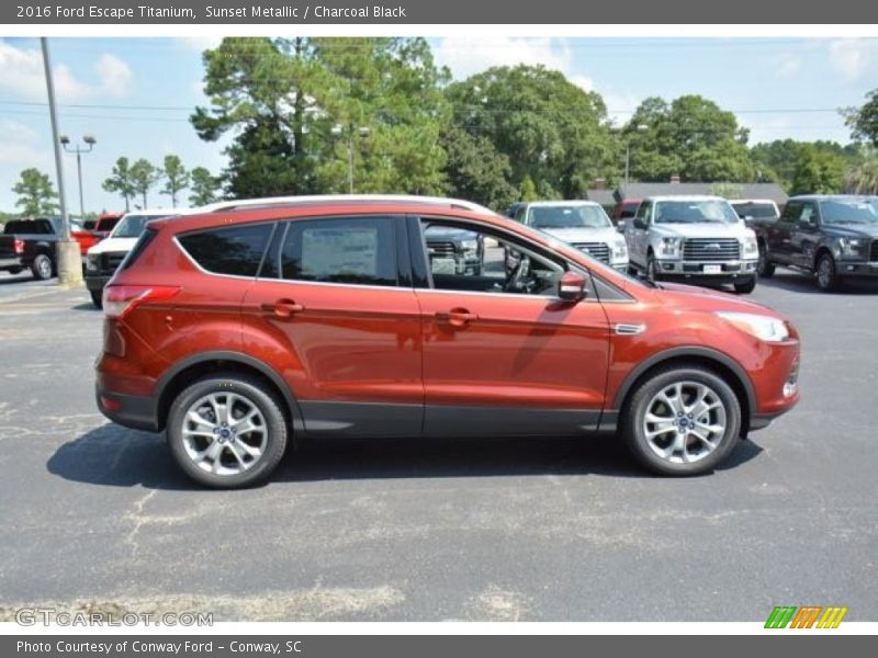 Sunset Metallic / Charcoal Black 2016 Ford Escape Titanium