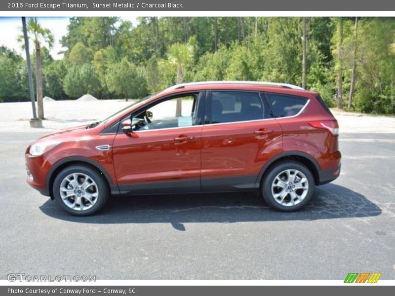 Sunset Metallic / Charcoal Black 2016 Ford Escape Titanium