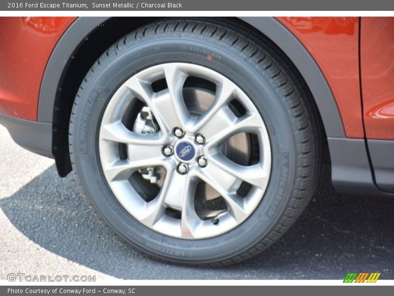 Sunset Metallic / Charcoal Black 2016 Ford Escape Titanium