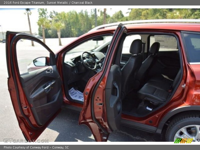 Sunset Metallic / Charcoal Black 2016 Ford Escape Titanium