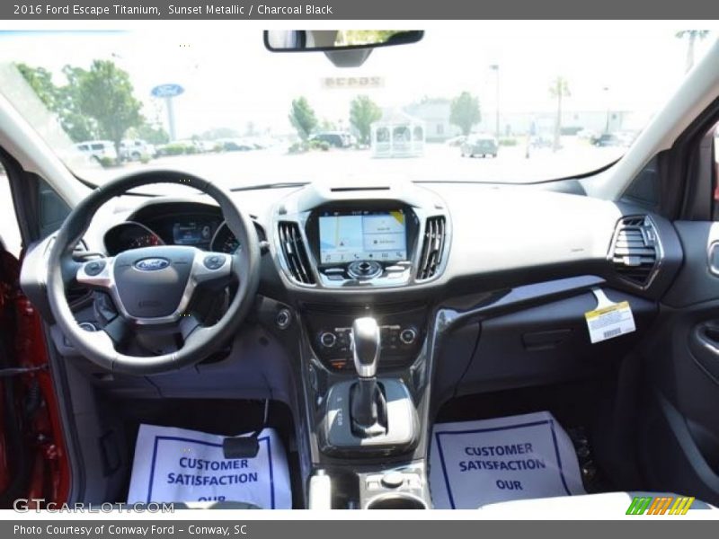 Sunset Metallic / Charcoal Black 2016 Ford Escape Titanium