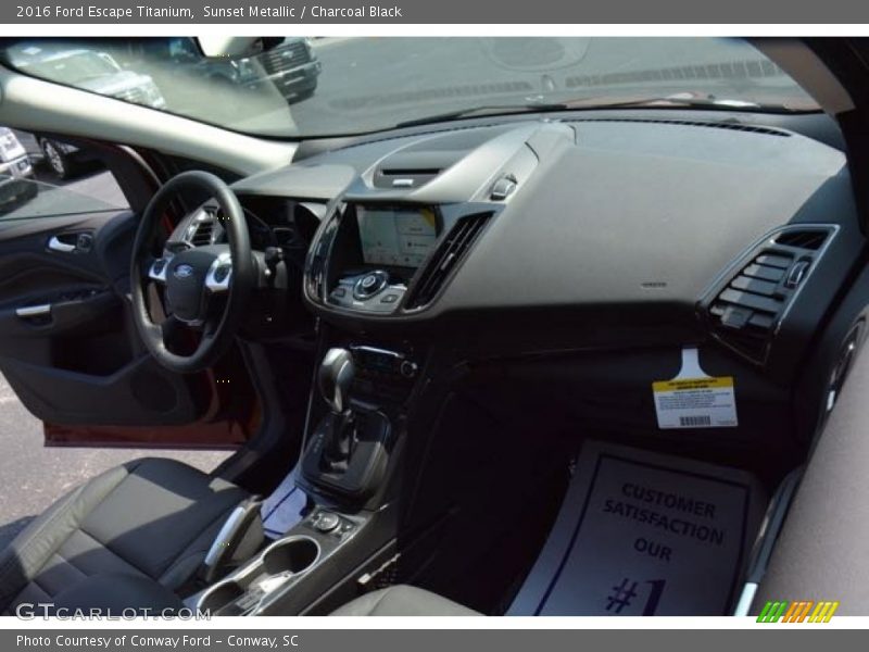 Sunset Metallic / Charcoal Black 2016 Ford Escape Titanium