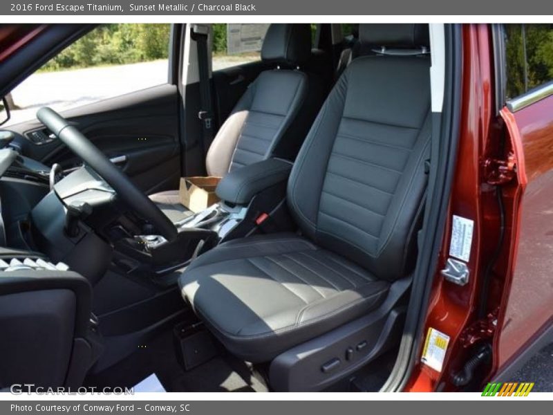 Sunset Metallic / Charcoal Black 2016 Ford Escape Titanium