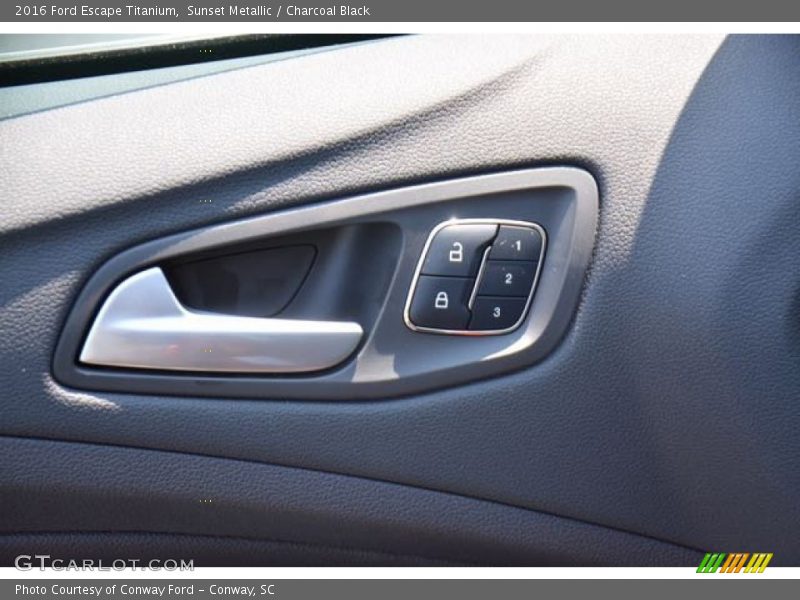 Sunset Metallic / Charcoal Black 2016 Ford Escape Titanium