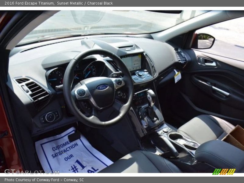 Sunset Metallic / Charcoal Black 2016 Ford Escape Titanium