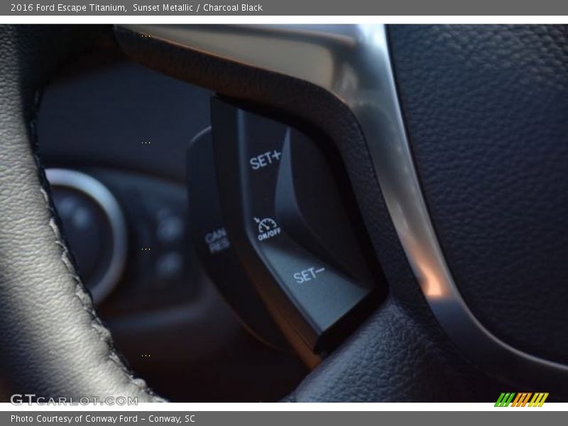 Sunset Metallic / Charcoal Black 2016 Ford Escape Titanium