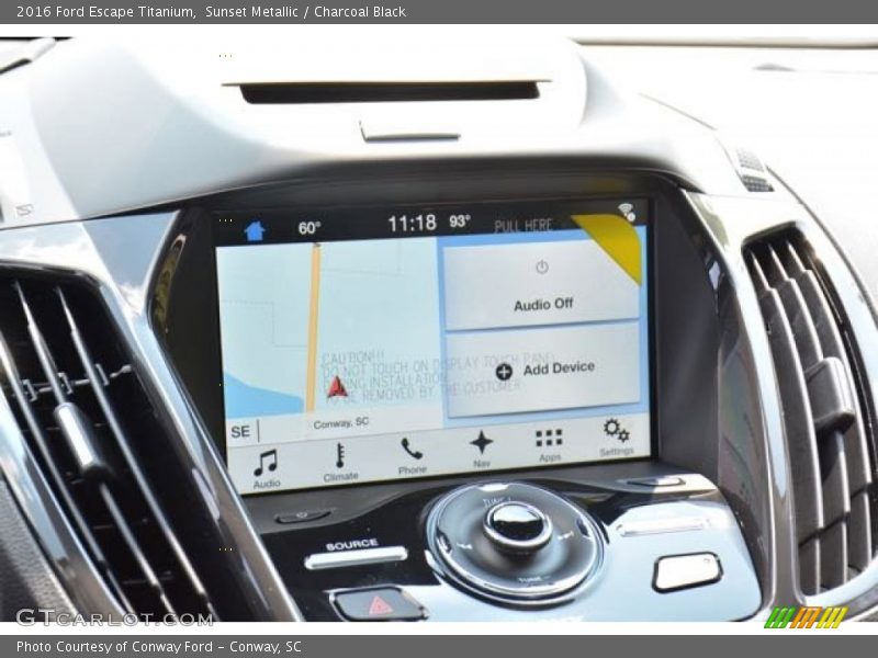 Sunset Metallic / Charcoal Black 2016 Ford Escape Titanium